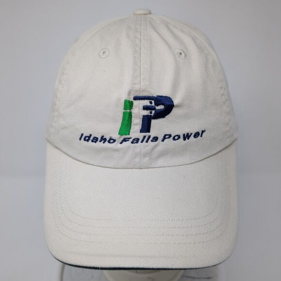 Idaho Falls Power Strapback Hat Tan OS Adjustable Embroidered Port Authority - Picture 2 of 8